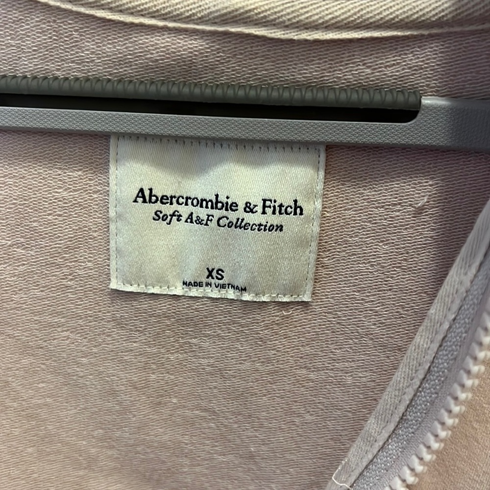 abercrombie & fitch Luxe Terry Wedge Full-Zip Sweatshirt, size XS - Picture 5 of 6